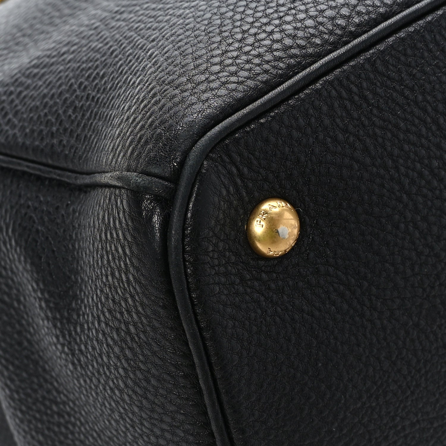 Prada Vitello Daino Tote Black 7 of 10