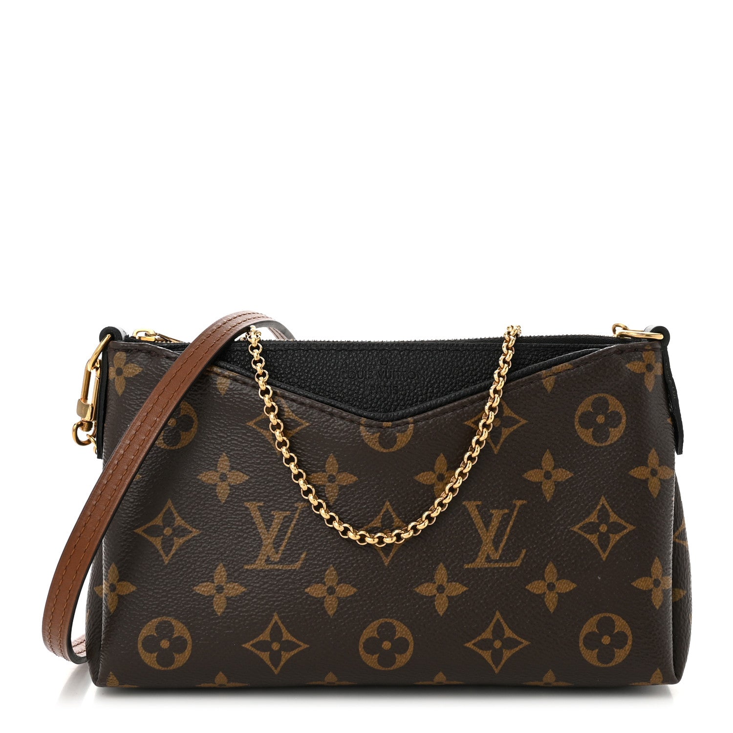 Louis Vuitton Monogram Pallas Clutch Black 1 of 11