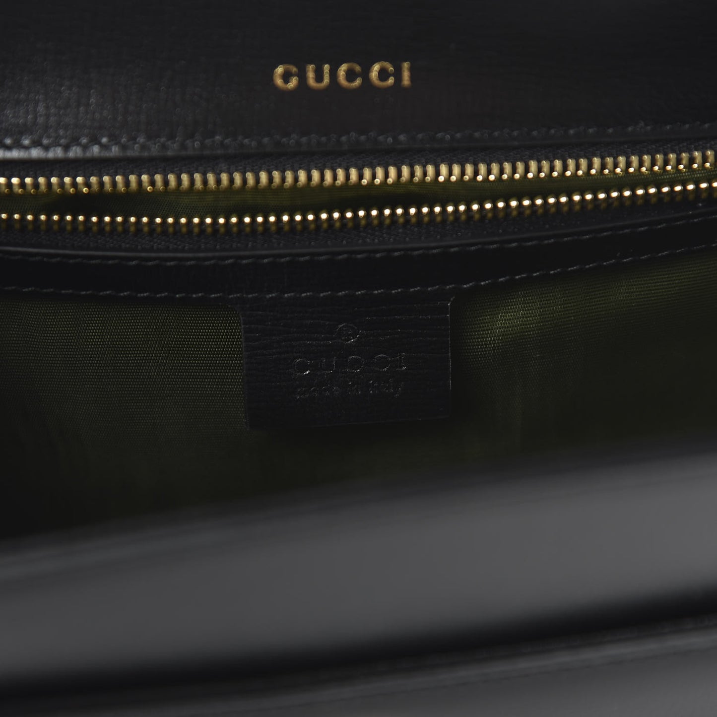 Textured Calfskin Small Torchon GG Ring Shoulder Bag Black