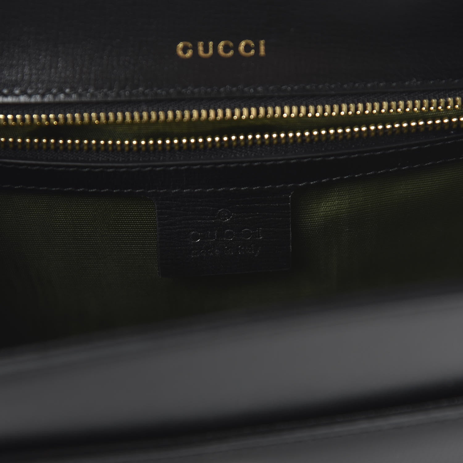 Gucci Textured Calfskin Small Torchon GG Ring Shoulder Bag Black 8 of 10