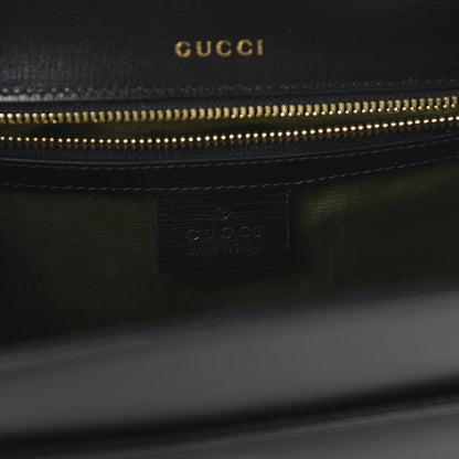 Gucci Textured Calfskin Small Torchon GG Ring Shoulder Bag Black 8 of 10