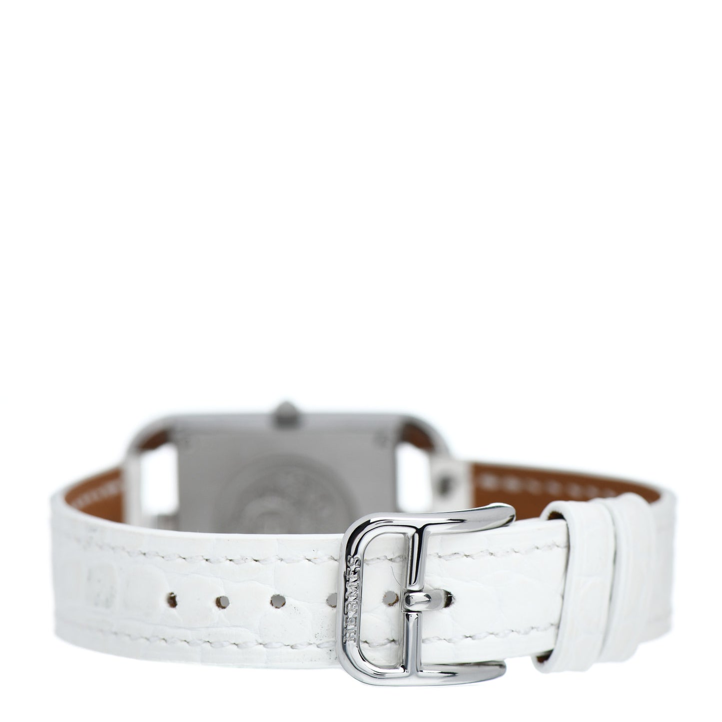 Stainless Steel Alligator Diamond 23mm Cape Cod Quartz Watch Blanc