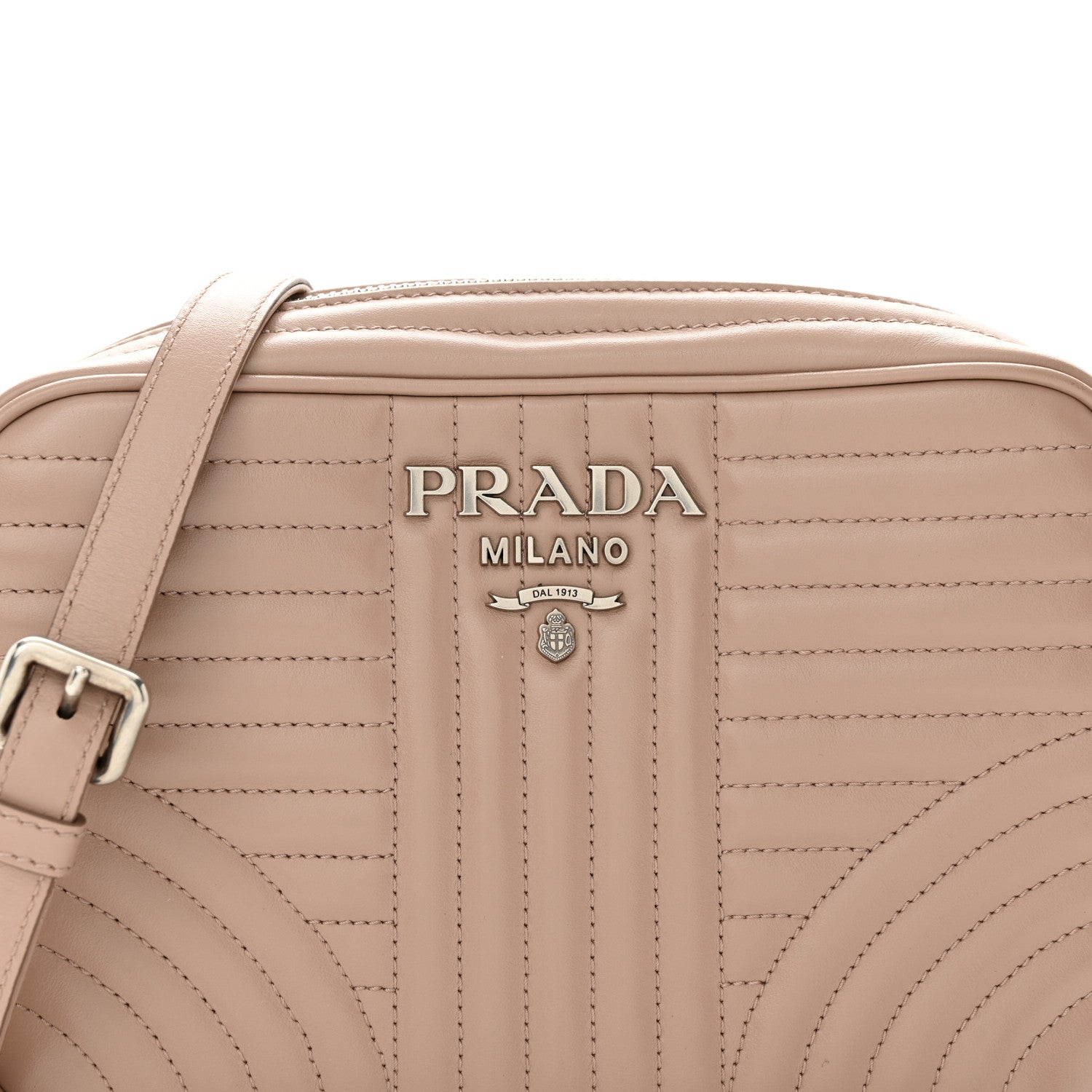 Prada Soft Calfskin Diagramme Camera Bag Cipria 7 of 9