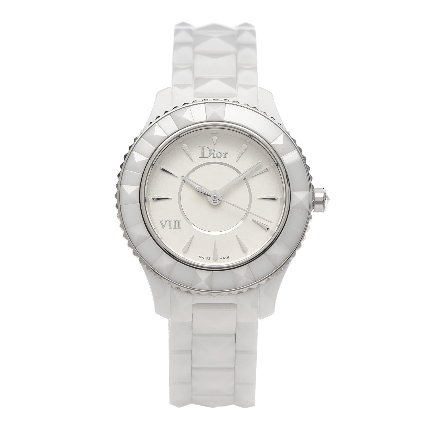 Christian Dior Stainless Steel Ceramic 33mm Dior VIII Quartz Watch White 1 of 7