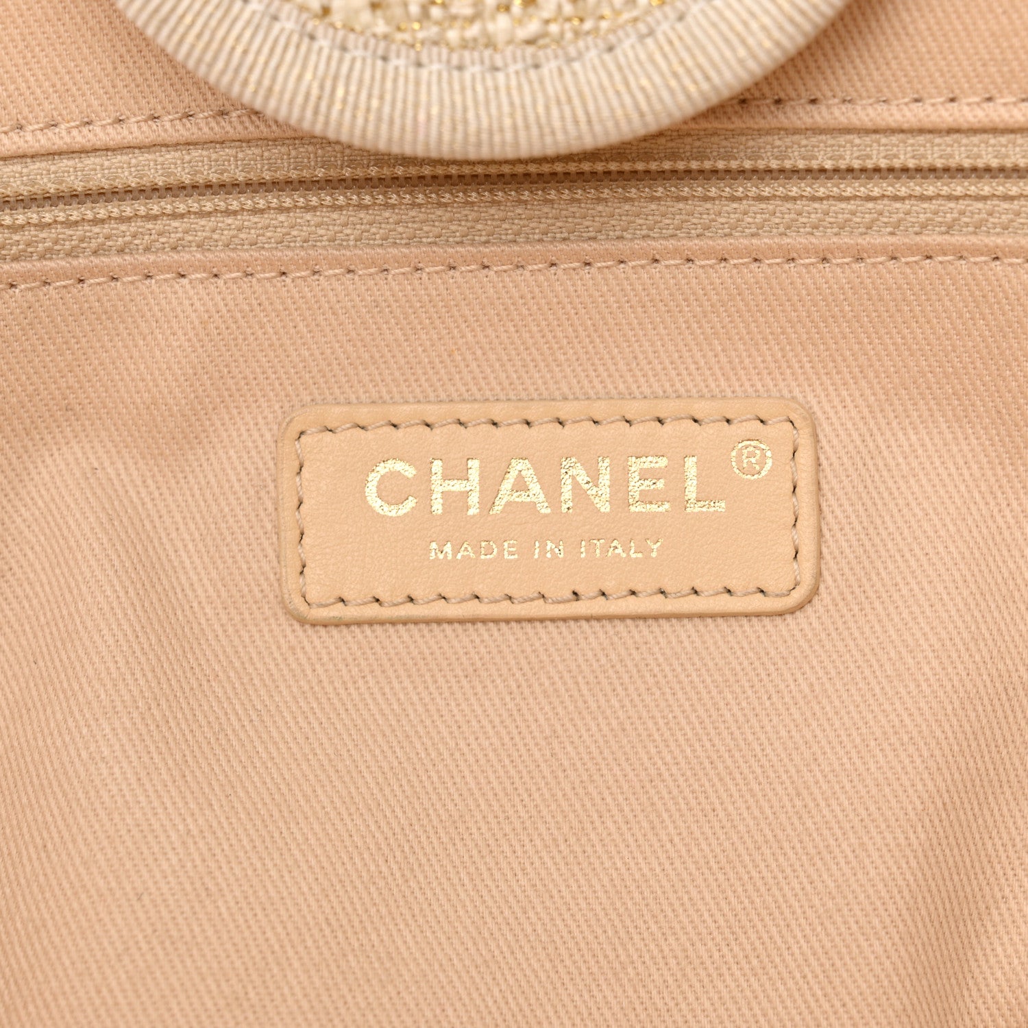 Chanel Lurex Boucle Medium Deauville Tote White 6 of 16