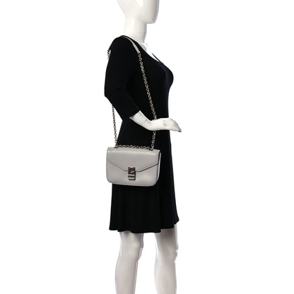 Celine Shiny Calfskin Medium C Bag Light Grey 2 of 10