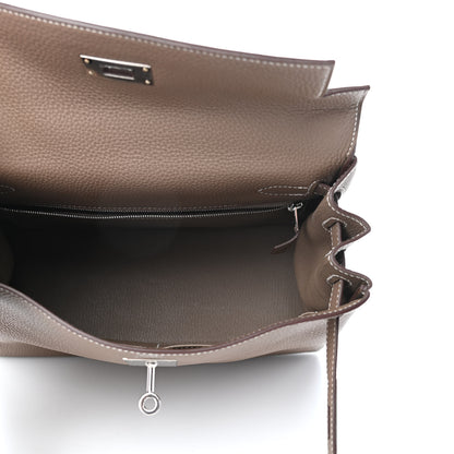 Hermes Togo Kelly Retourne 28 Etoupe 6 of 12
