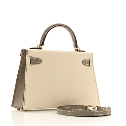 Hermes Epsom Mini Horseshoe Kelly Sellier 20 Craie Gris Asphalte 3 of 11