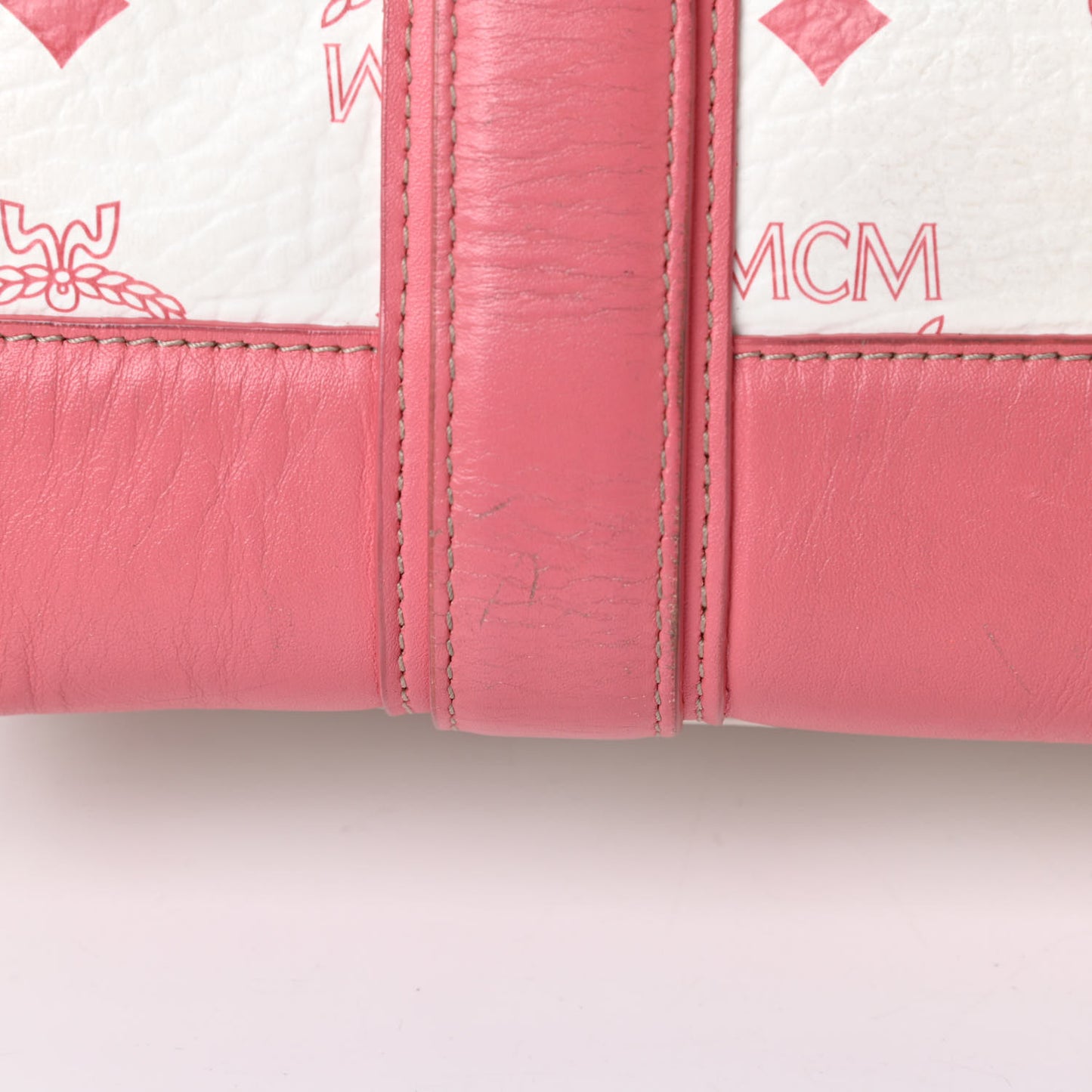 Visetos Small Boston Bag Pink White