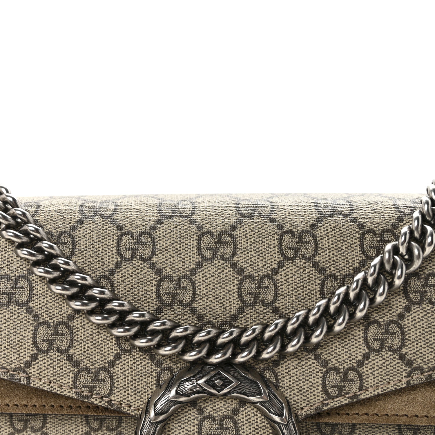 Gucci GG Supreme Monogram Small Dionysus Shoulder Bag Taupe 8 of 10