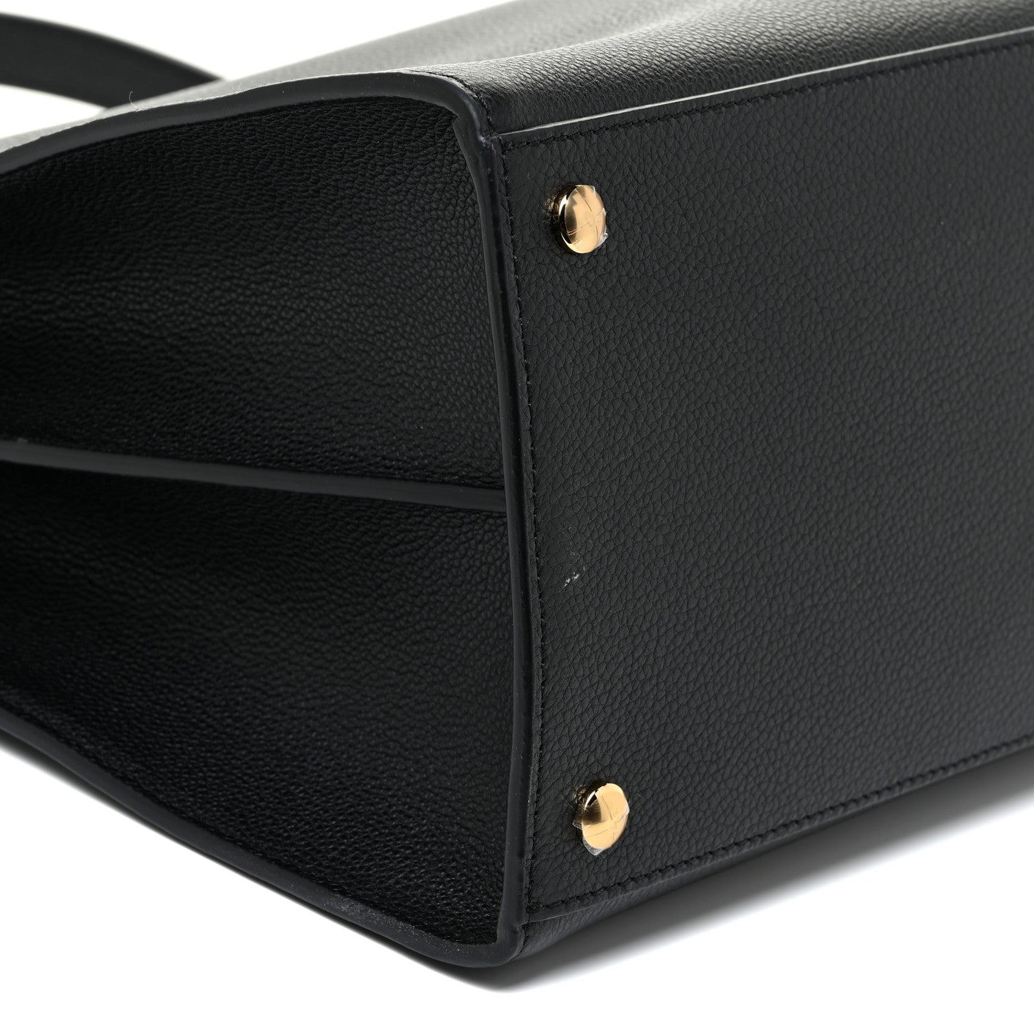 Burberry Grainy Calfskin Large Title Bag Black 9 of 18