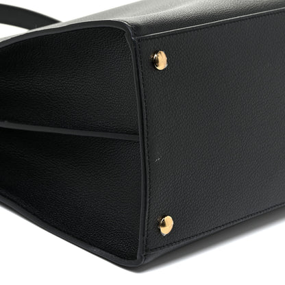 Burberry Grainy Calfskin Large Title Bag Black 9 of 18