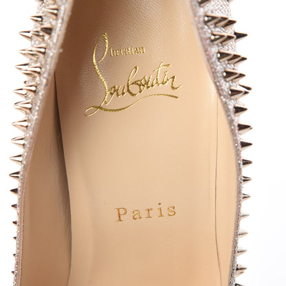 Christian Louboutin Glitter Studded Escarpic 100 Pumps 36.5 Colombe Metal 6 of 8