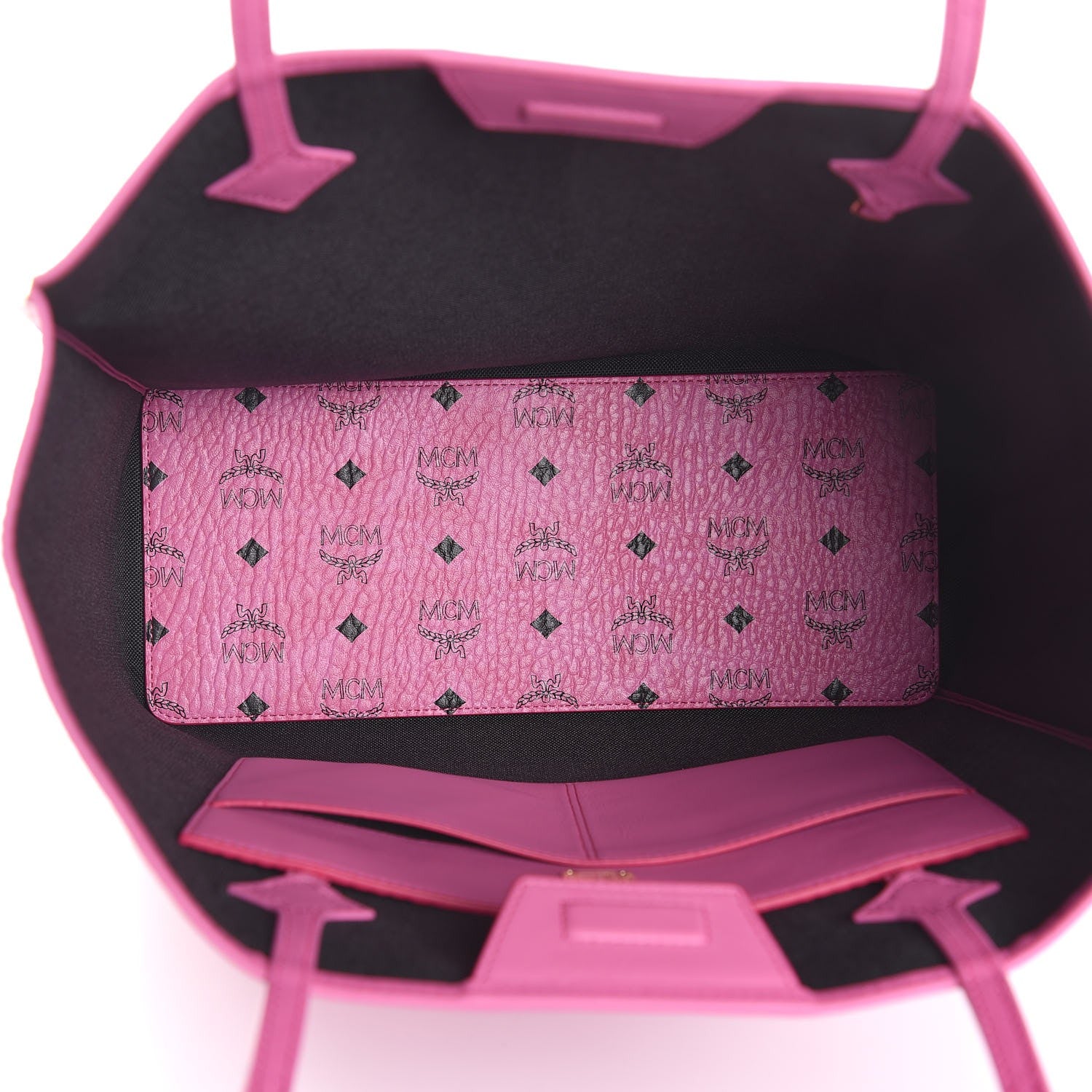 MCM Visetos Shopper Tote Pink 5 of 6