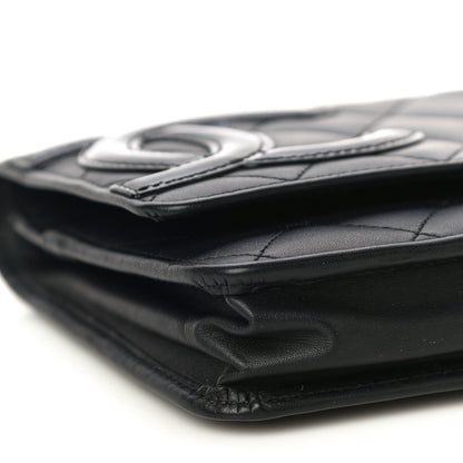 Chanel Calfskin Quilted Cambon Wallet On Chain WOC Black 10 of 13