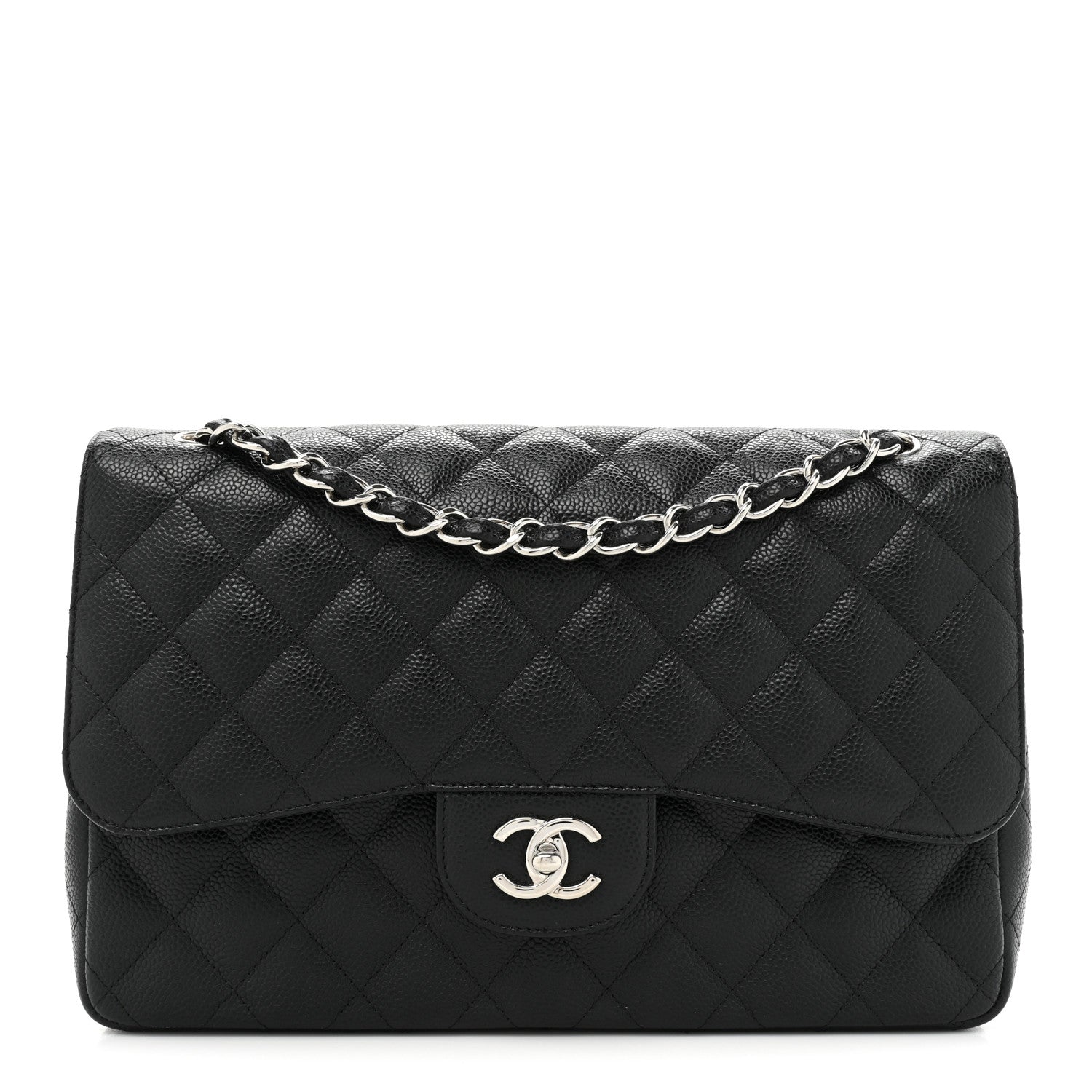 Chanel Caviar Quilted Jumbo Double Flap Black 1 of 19
