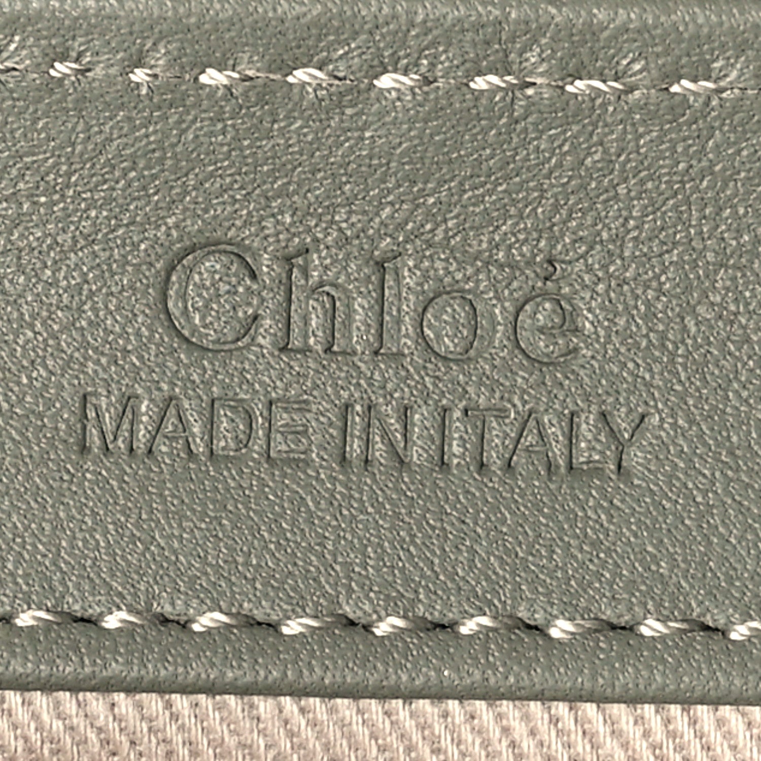 Chloe Calfskin Crocodile Embossed Mini C Double Carry Misty Forest 6 of 10