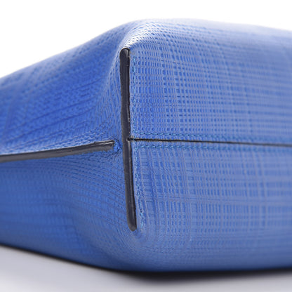 Loewe Textured Calfskin Cosmetic Pouch Electric Blue 7 of 8