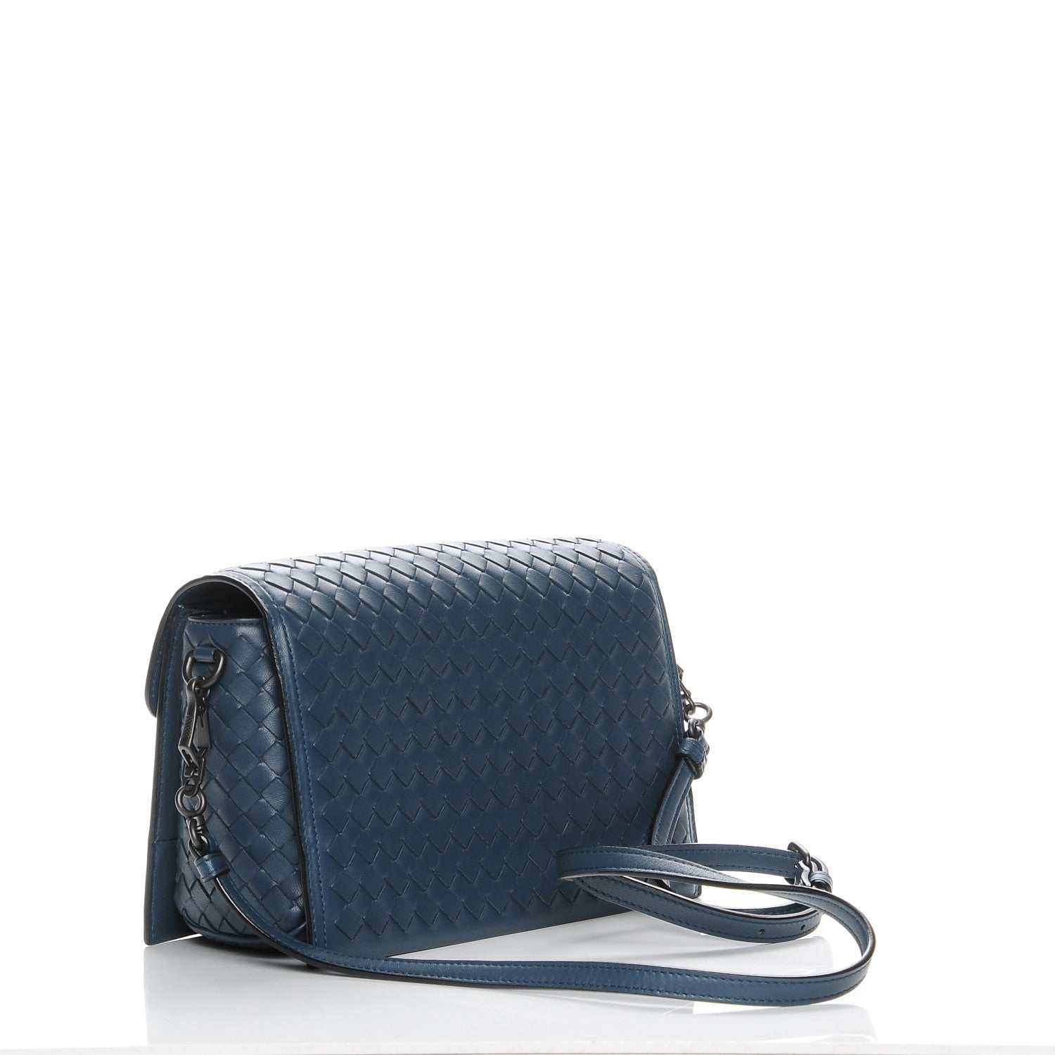 Bottega Veneta Nappa Intrecciato Small Messenger Denim 3 of 8