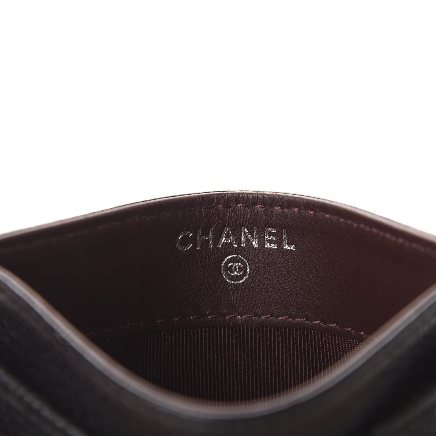 Caviar Quilted Card Holder Black