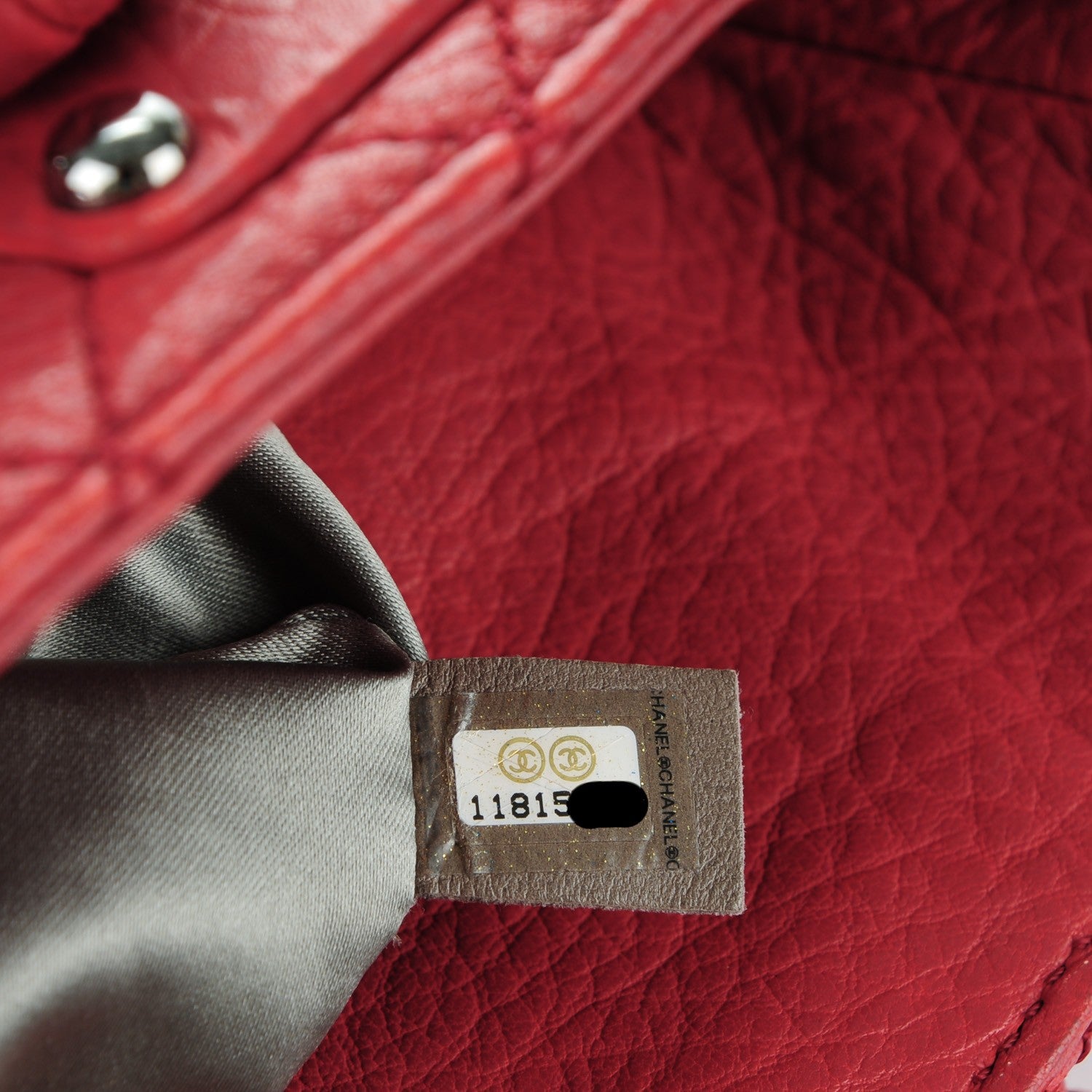 Chanel Distressed Lambskin Lady Braid Tote Red 8 of 8