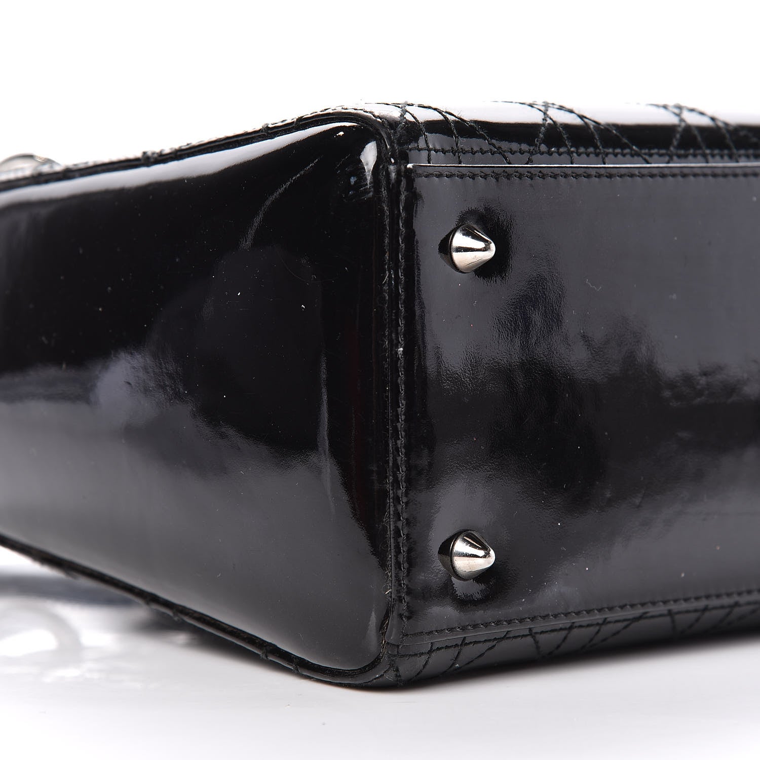 Christian Dior Patent Cannage Medium Lady Dior Black 8 of 20