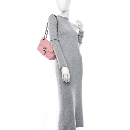 Gucci Calfskin Matelasse Small GG Marmont Shoulder Bag Wild Rose 2 of 11