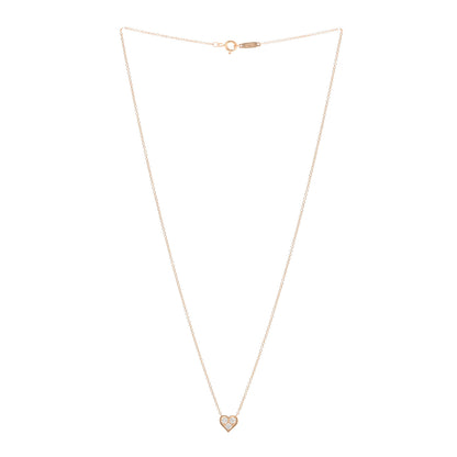 Tiffany 18K Rose Gold Diamond Heart Pendant Necklace 3 of 4