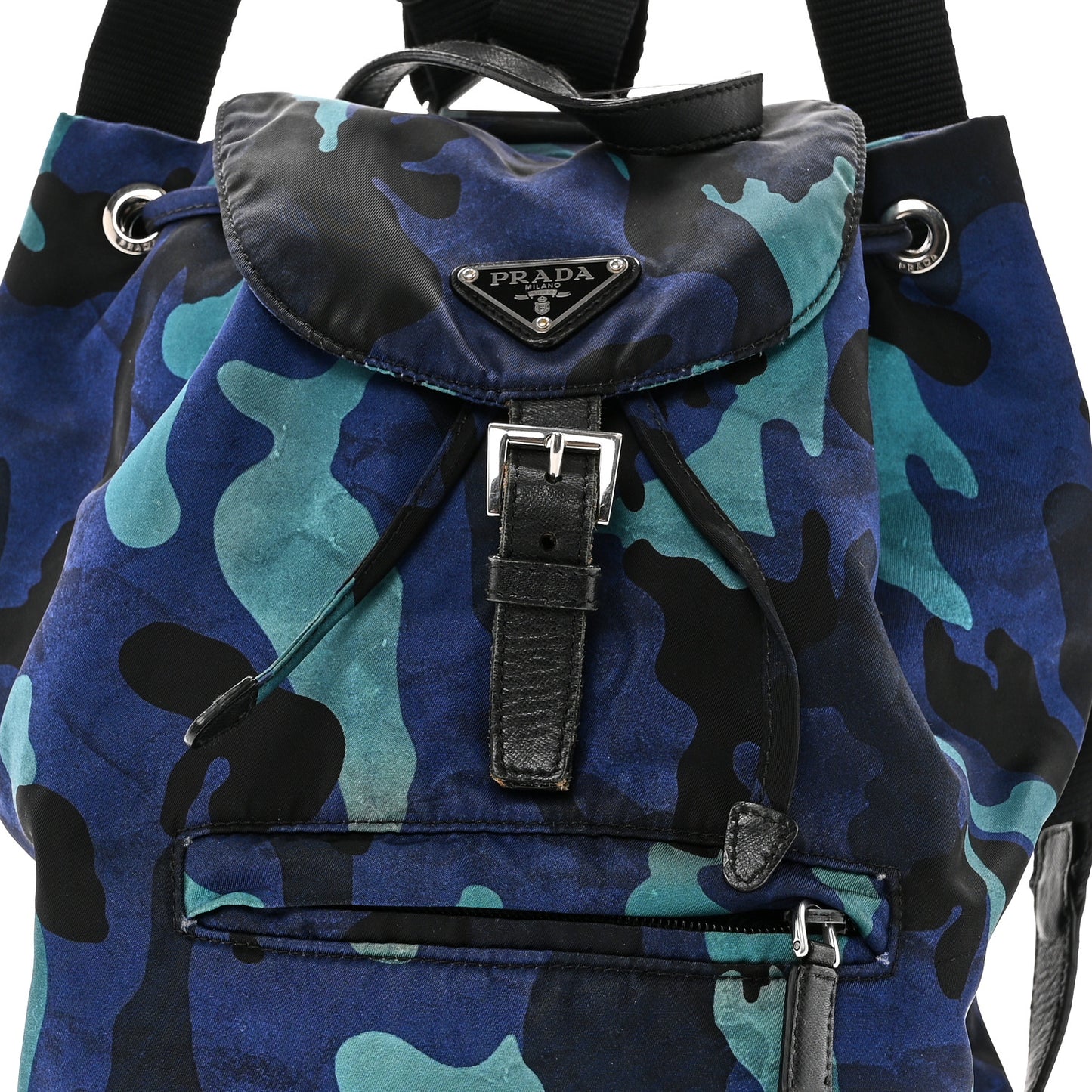 Tessuto Nylon Camouflage Print Backpack Royal