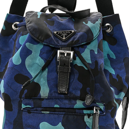 Prada Tessuto Nylon Camouflage Print Backpack Royal 7 of 10