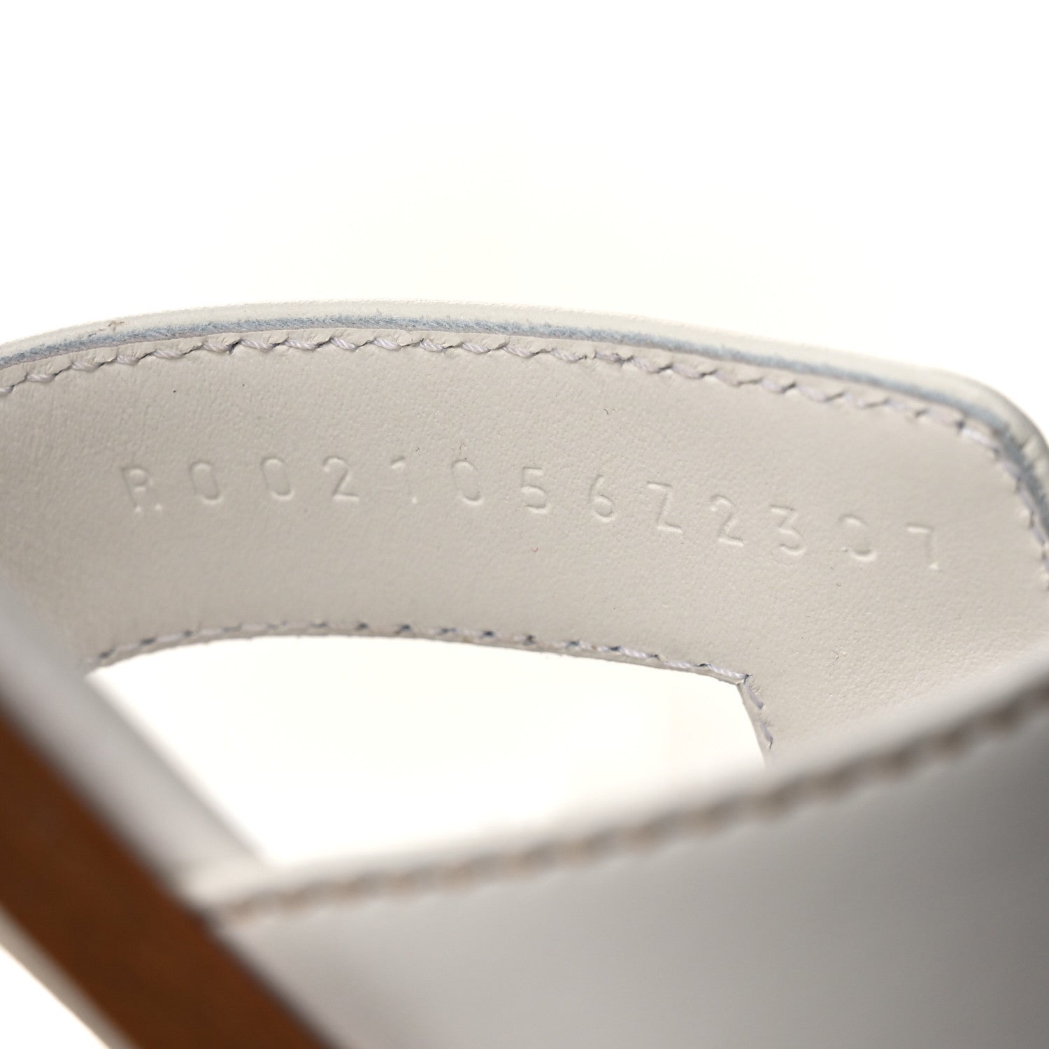 Hermes Box Calfskin Oran Sandals 38 White 10 of 11