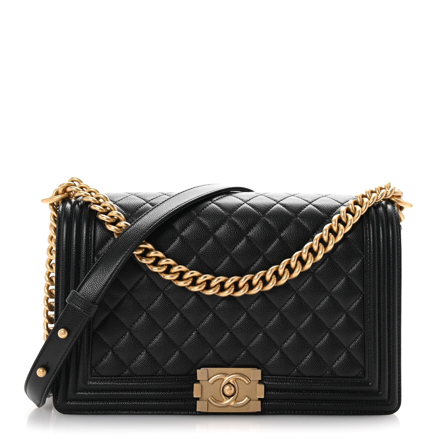 Caviar Quilted New Medium Boy Flap Black