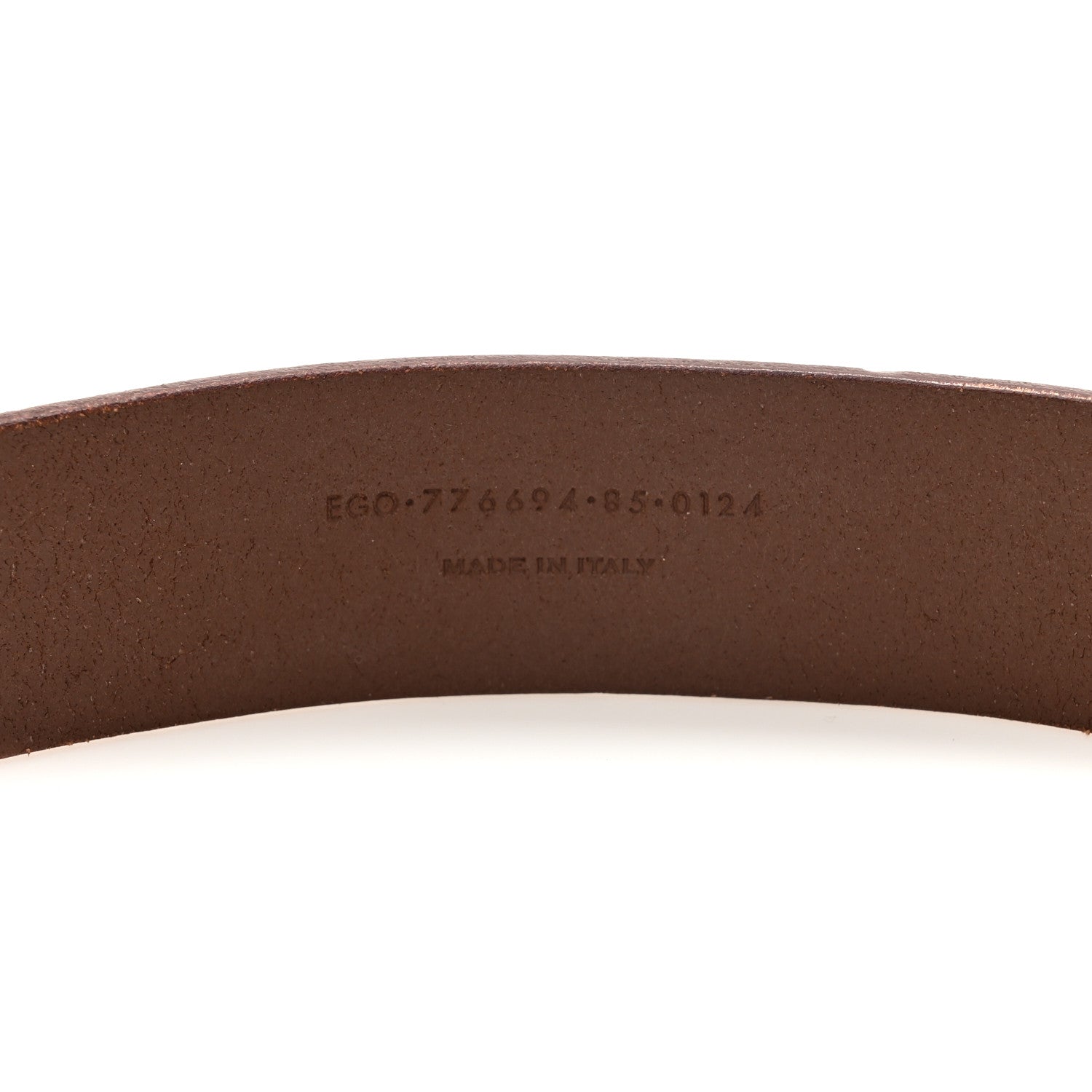 Saint Laurent Vegetable Tanned Square Buckle Belt 85 34 Dark Brown Chocolate 4 of 6