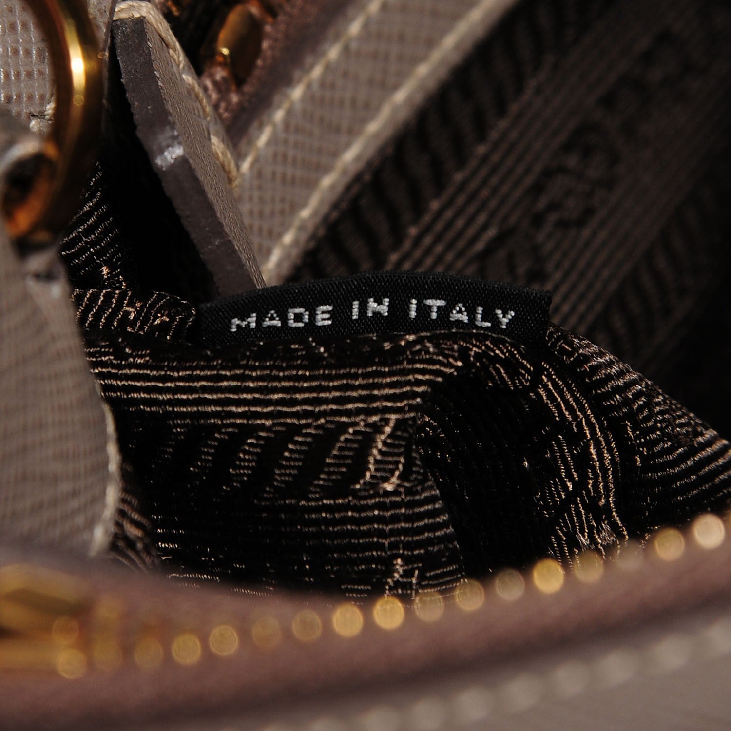 Prada Saffiano Lux Mini Double Zip Tote Argilla 9 of 10
