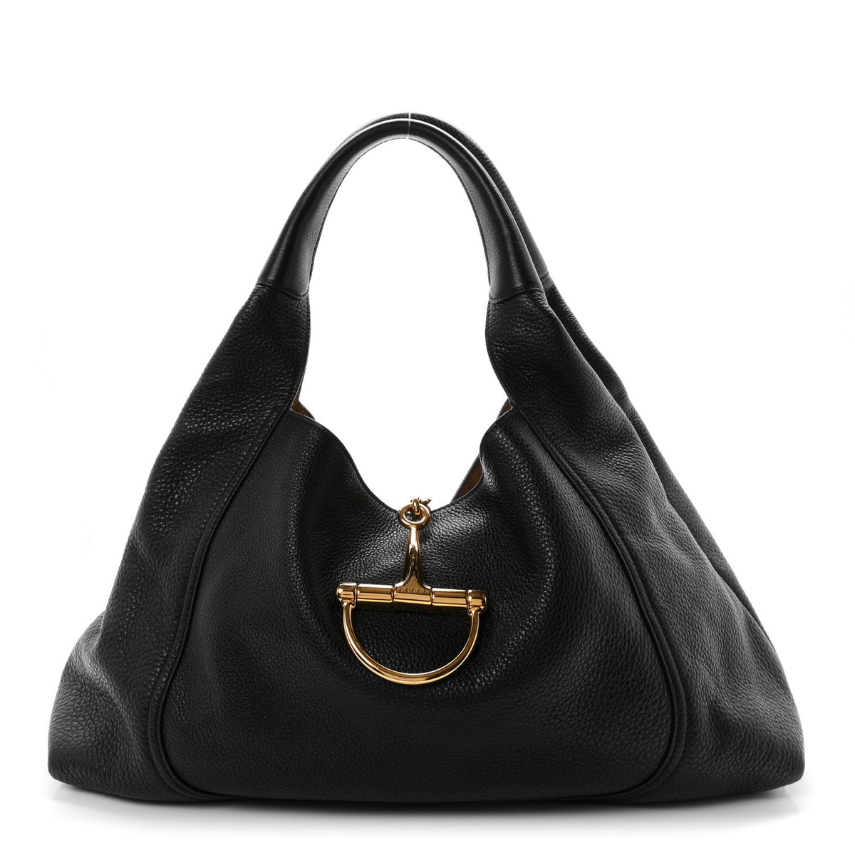 Gucci Grained Calfskin Softbit Maxi Shoulder Bag Black 1 of 11