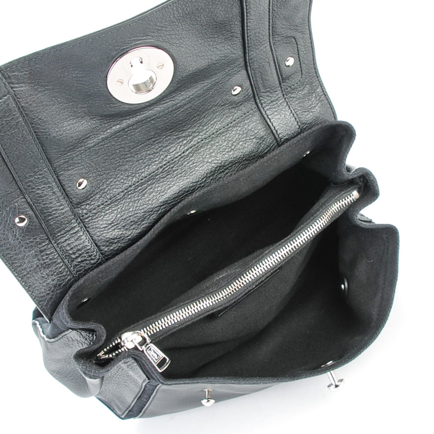 Calfskin Canvas Small Muse Two Black