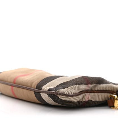 Burberry House Check Derby Peyton Crossbody Clutch Bag Tan 9 of 13