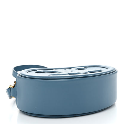 Celine Smooth Calfskin Cuir Small Triomphe Oval Crossbody Purse Ice Blue 4 of 9