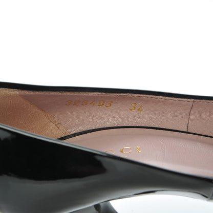 Gucci Vernice Crystal Beverly Pumps 34 Black 10 of 14