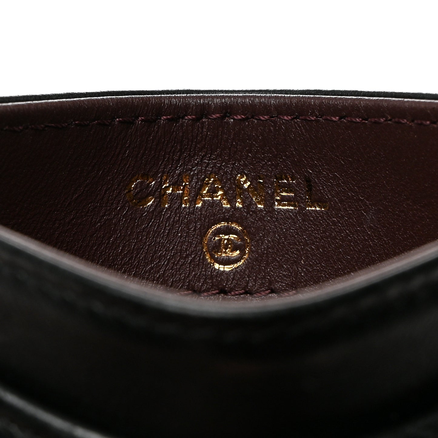 Lambskin Quilted Card Holder Black