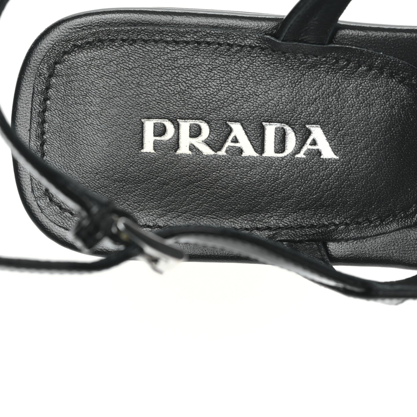 Vernice Metal Triangle Logo Slingback Flat Thong Sandals 38.5 Black