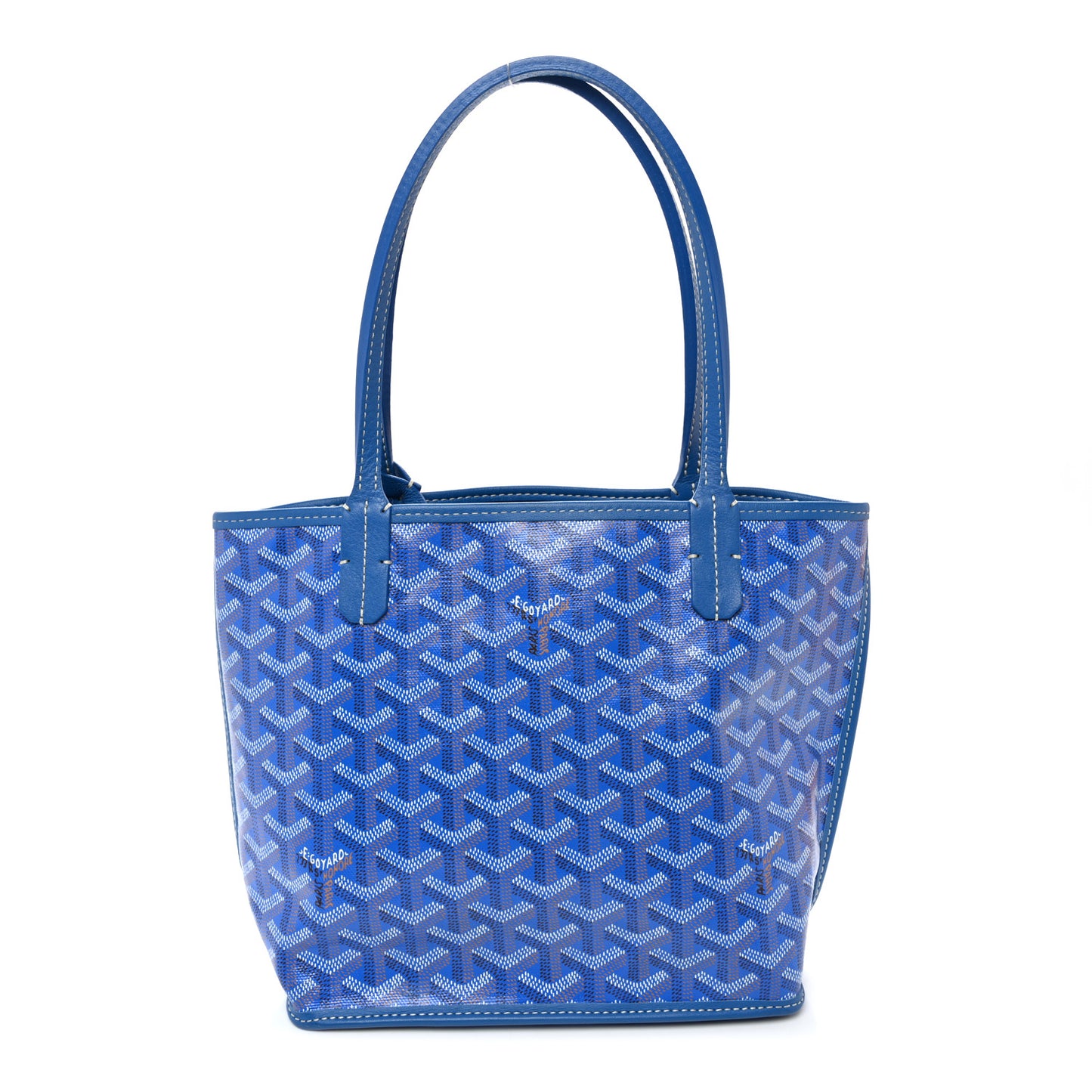 Goyardine Reversible Mini Anjou Sky Blue