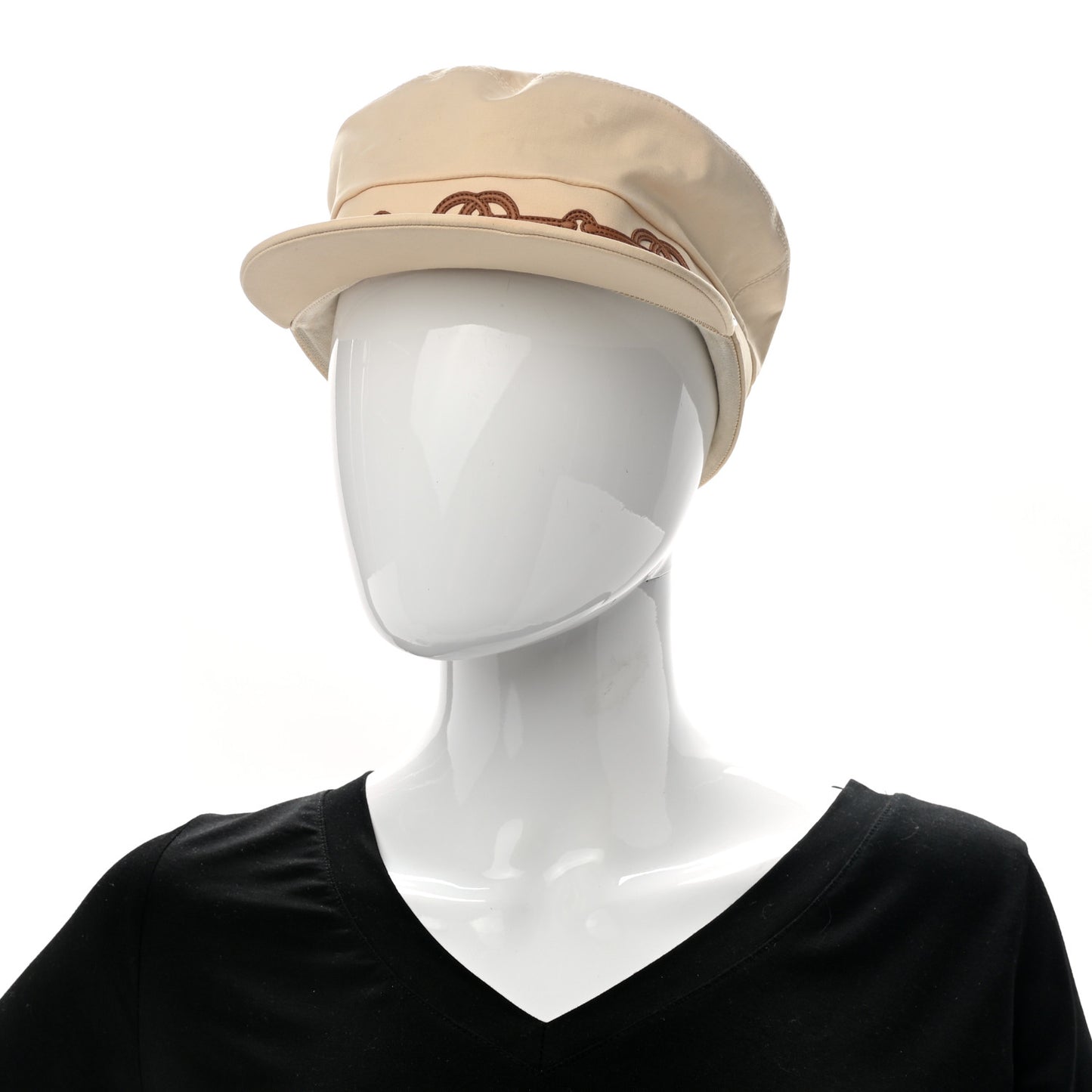 Double Linen Twill Casquette Cabourg Cliquetis Cap 57 White Creme