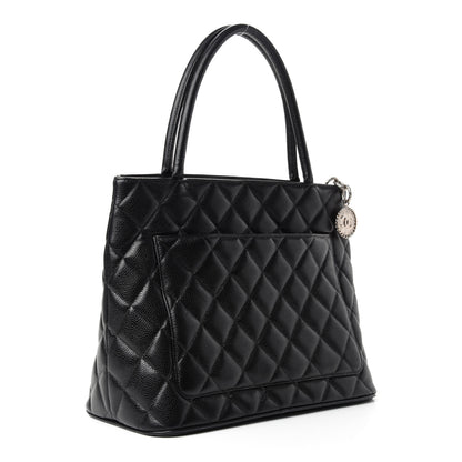 Chanel Caviar Quilted Medallion Tote Black 3 of 10
