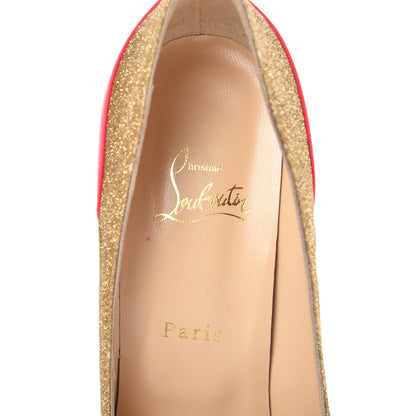 Christian Louboutin Glitter Patent Fluo Tucsick 100 Pumps 41 White Gold 6 of 9