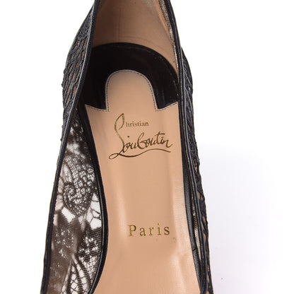 Christian Louboutin Nappa Rete Very Lace 100 Pumps 41.5 Black 9 of 11