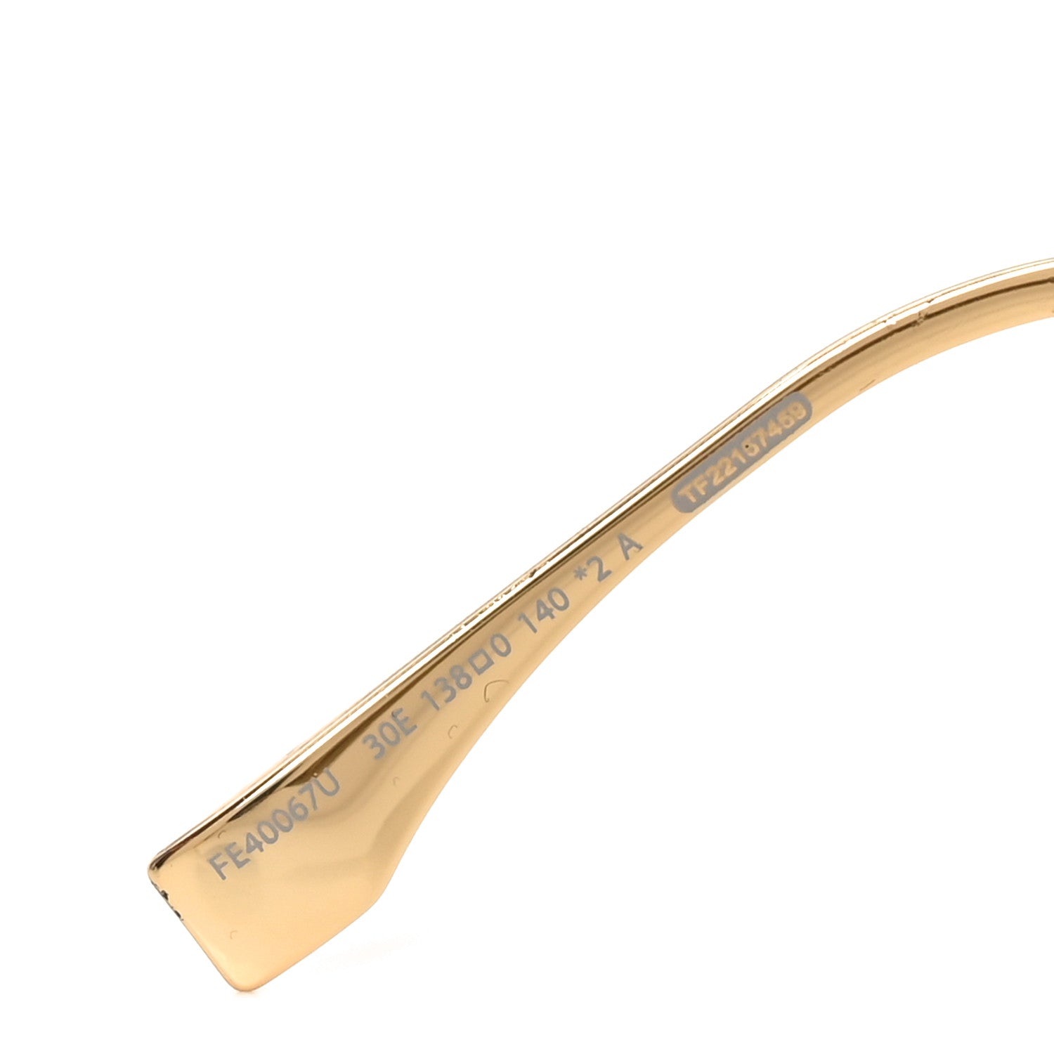 Fendi Acetate Metal Fendigraphy Shield Sunglasses FE 40067U Brown Gold 6 of 7