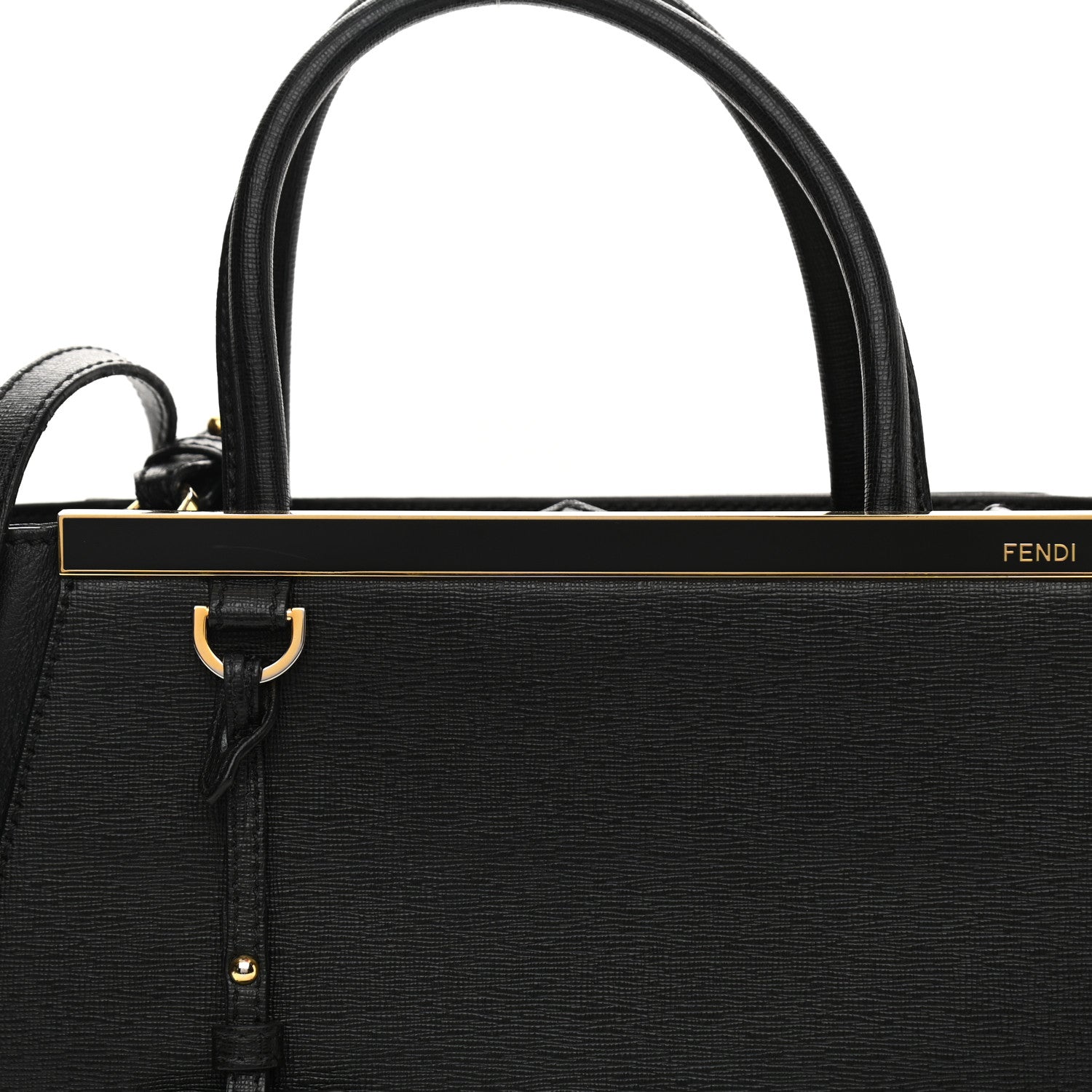 Fendi Vitello Elite Petite 2Jours Tote Black 8 of 13
