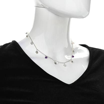 Tiffany Sterling Silver Amethyst Chalcedony Bead Necklace 2 of 6