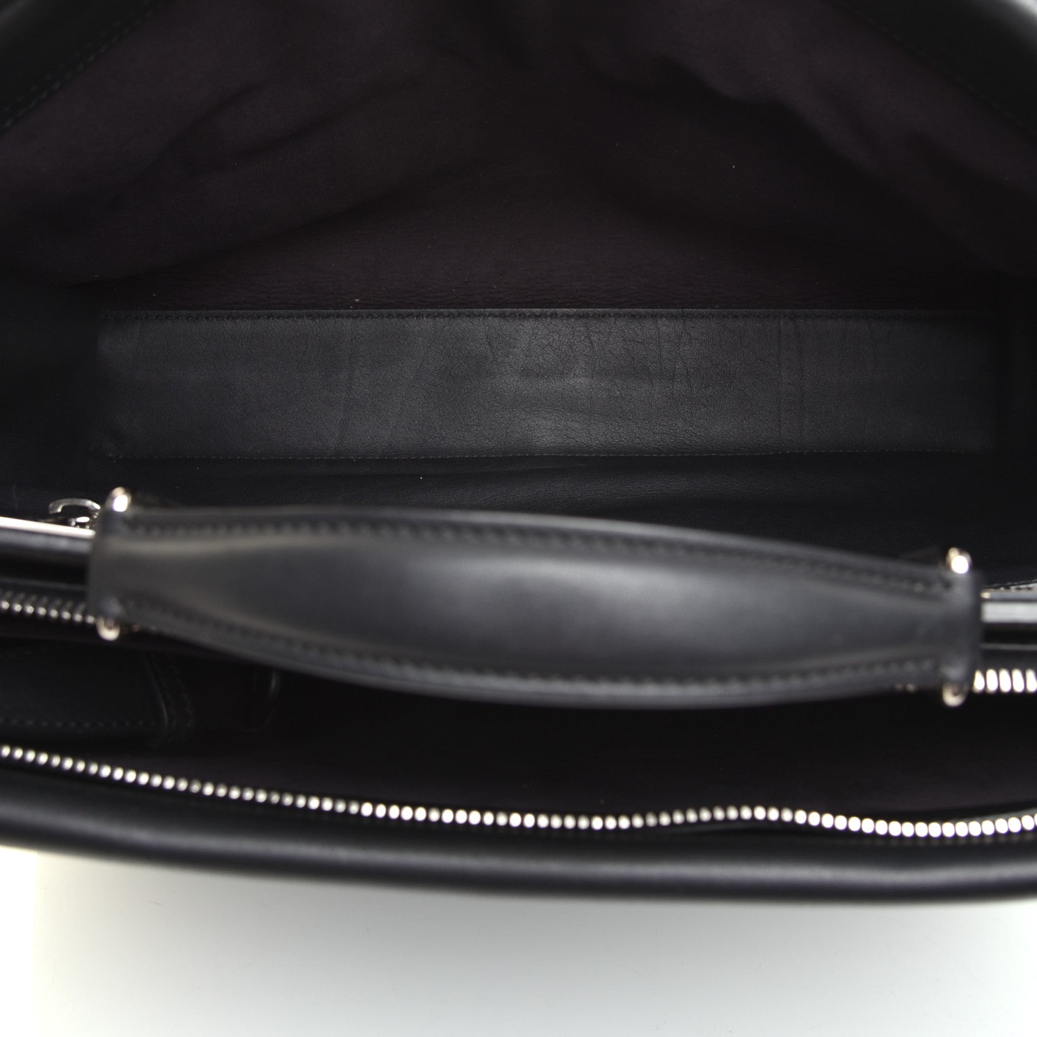 Fendi Calfskin Monster Eyes Large Mens Peekaboo Iconic Essential Satchel Black 4 of 9